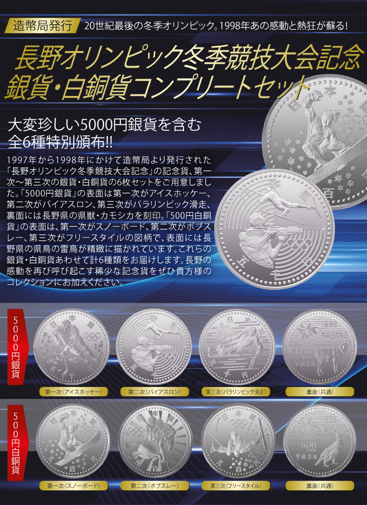 貨幣平成の記念5000円銀貨 3種 9枚セット